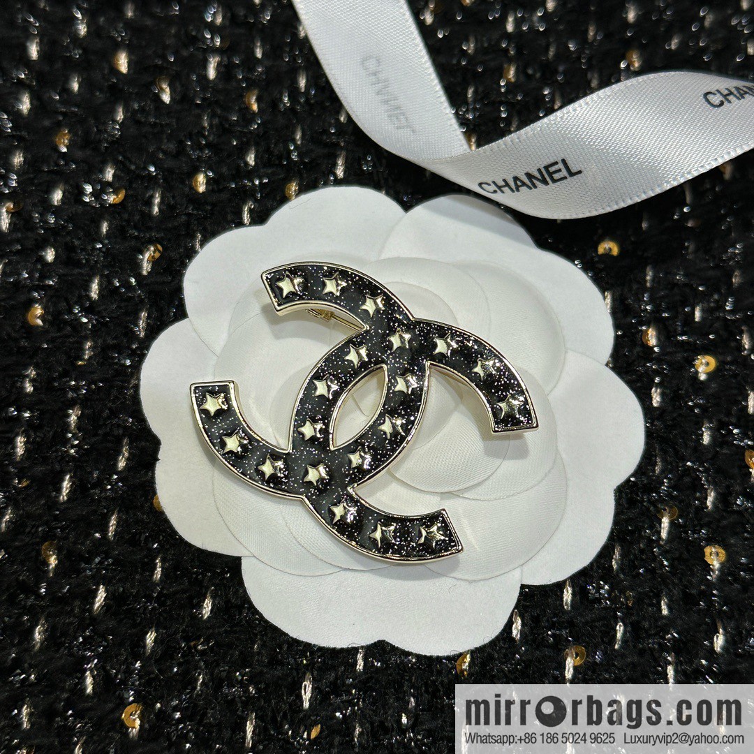 ☀️New ☑️ Chanel Double C Pentagram ⭐ Star Brooch