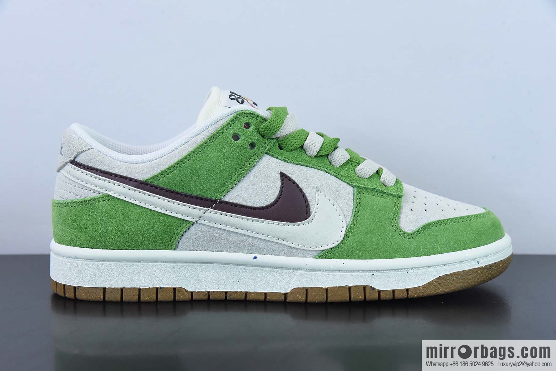 NK Dunk Low SB sail white and green burgundy double hook low-top casual board shoes, item number: DO9457-103