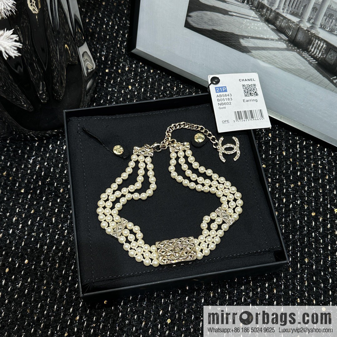 ☀️New ☑️ Chanel three-layer pearl bag 👜 necklace