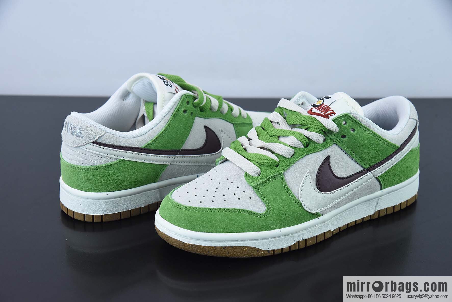 NK Dunk Low SB sail white and green burgundy double hook low-top casual board shoes, item number: DO9457-103