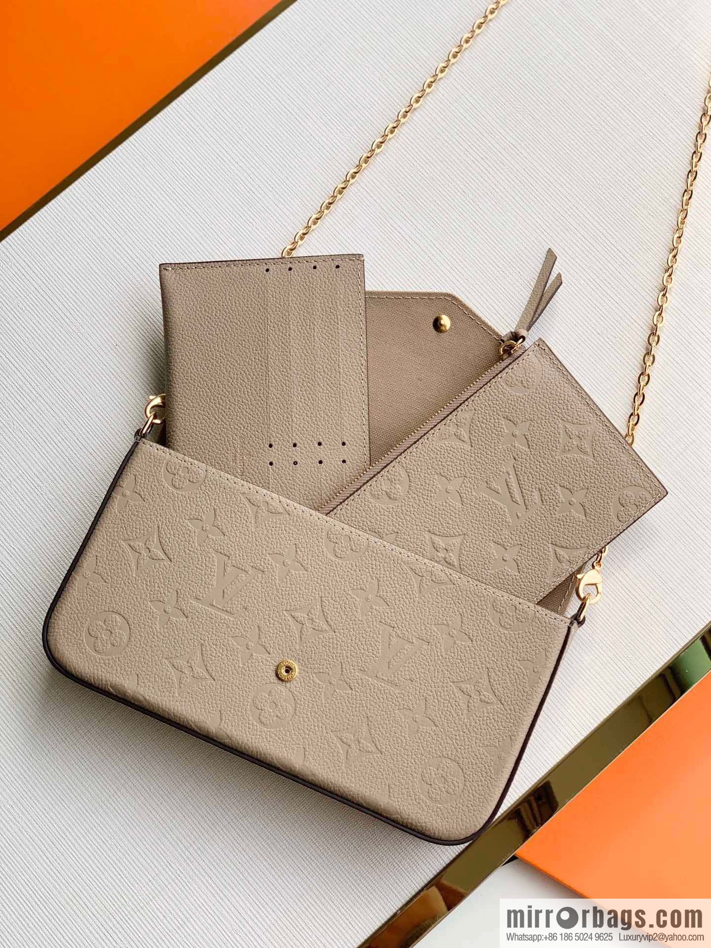 M64065 apricot M82610 POCHETTE FÉLICIE chain bag
