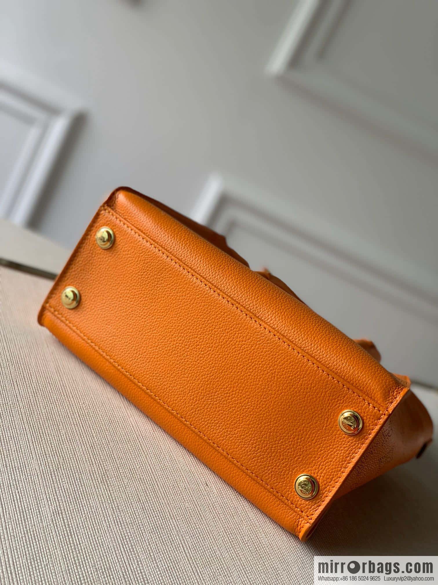 Top original order M57728 orange ON MY SIDE small handbag
