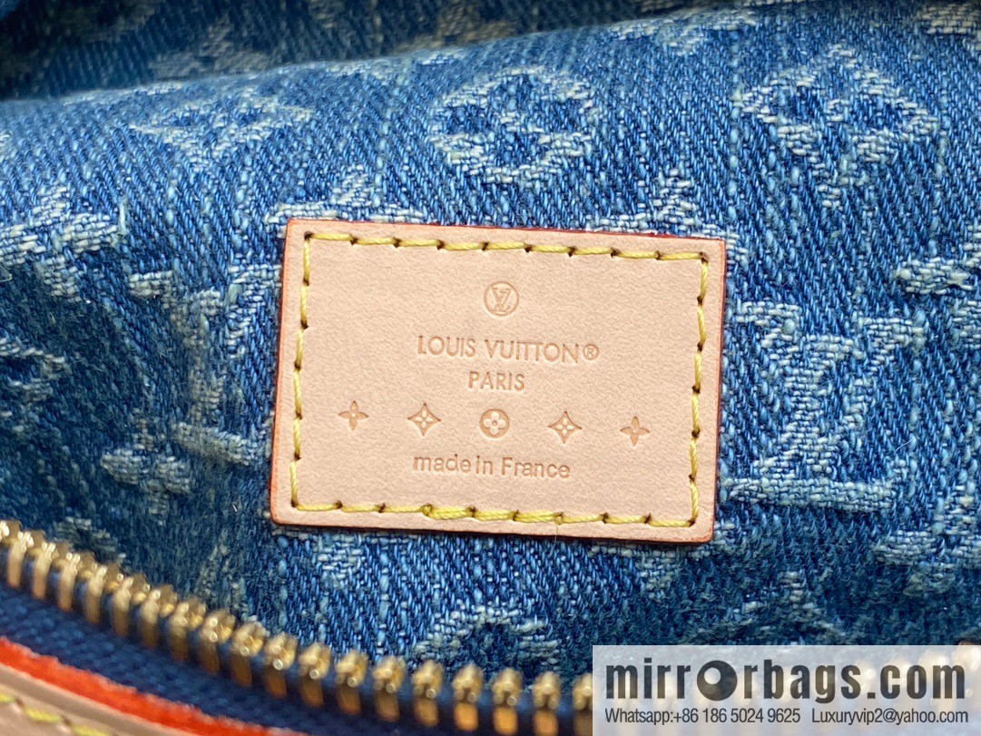 [Original order boutique] M46847 blue denim, denim breast bag fanny pack series, the latest bumbag fanny pack.