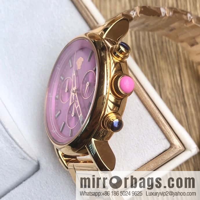Versace VLB six-hand chronograph quartz women's watch natural mother-of-pearl sapphire glass