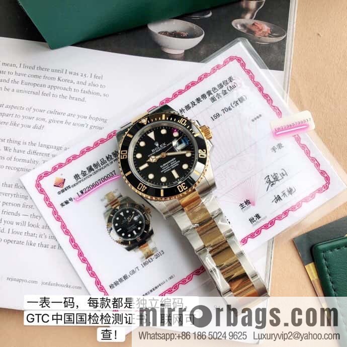 Rolex Submariner series is loaded with Swiss original ETA-2836 movement classic watch diameter 41mm