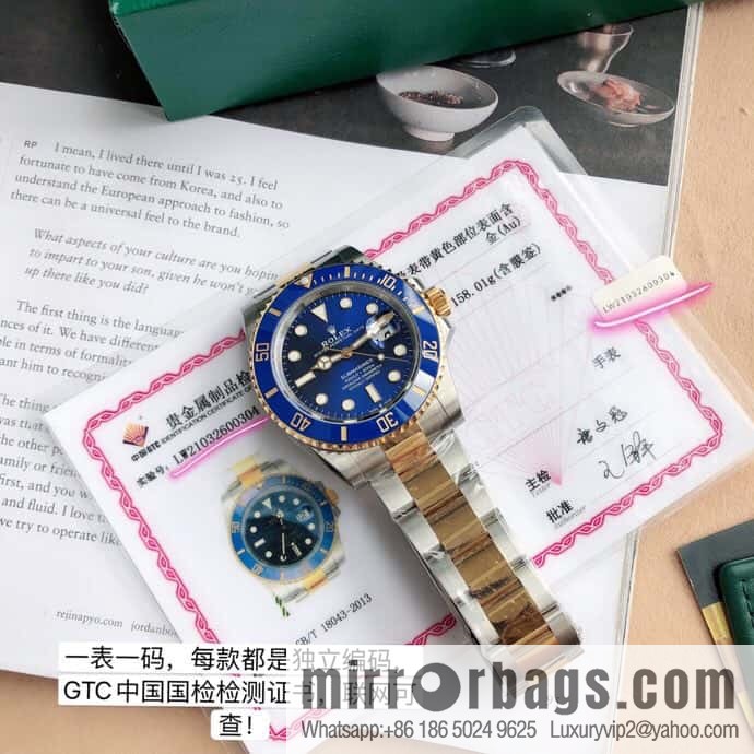 Rolex Submariner series is loaded with Swiss original ETA-2836 movement classic watch diameter 41mm