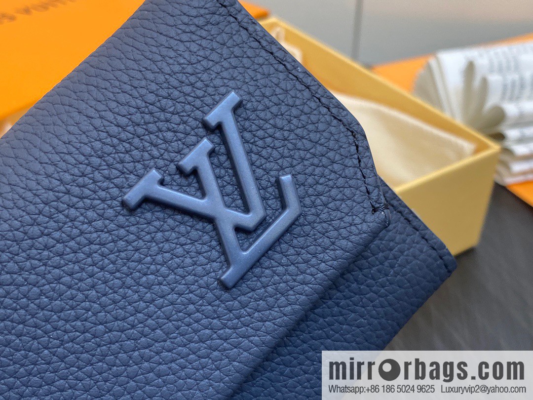[Original order boutique] M82410 dark blue, full leather wallet series M81740 SLENDER PILOT wallet