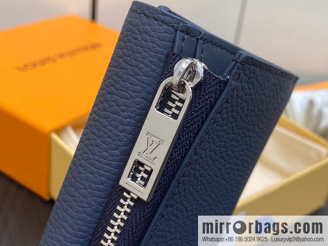 [Original order boutique] M82410 dark blue, full leather wallet series M81740 SLENDER PILOT wallet