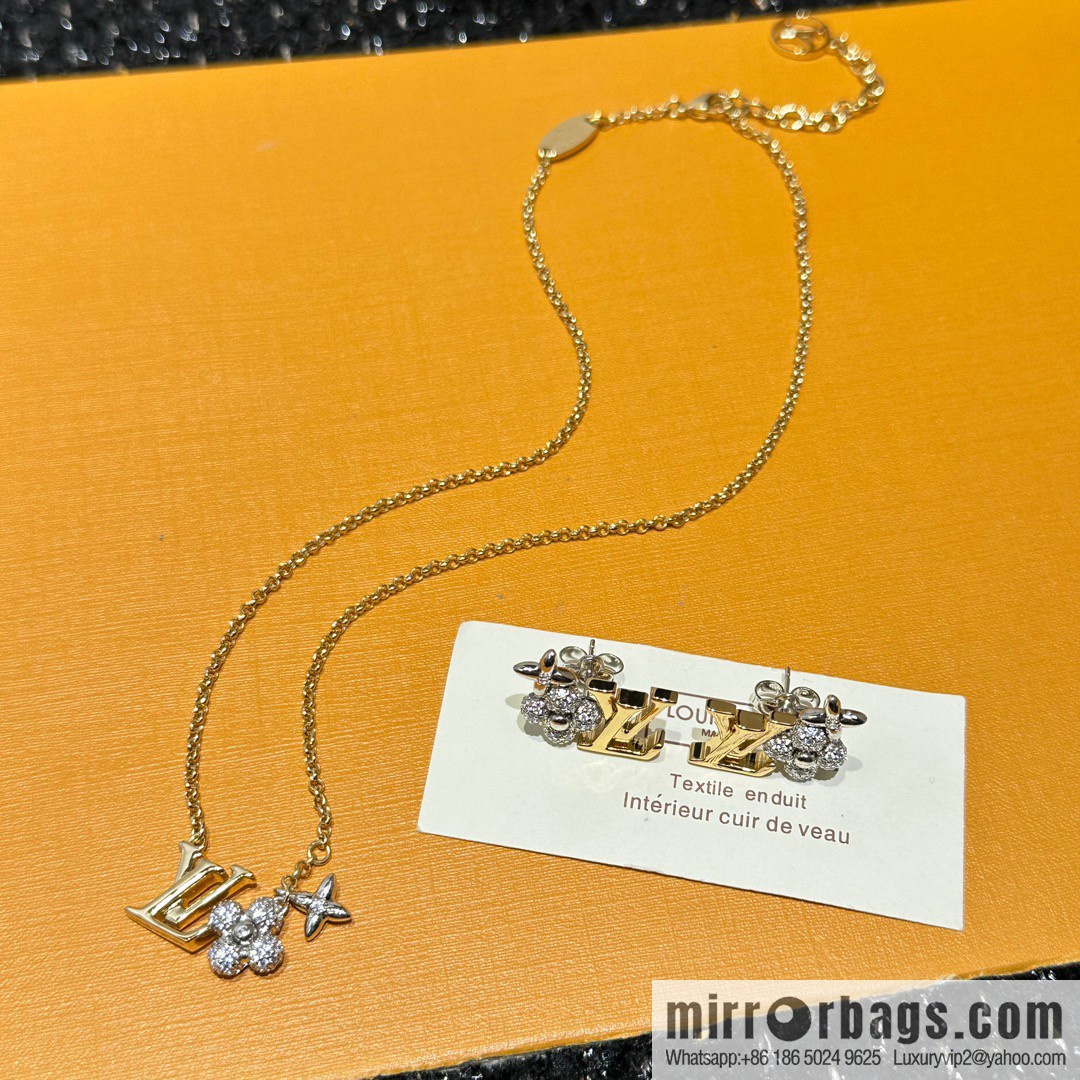 ❗️New ❗️ M01265 ☀ Louis Vuitton LV GRAM Earrings, Necklace