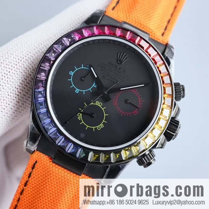 All-black steel Daytona ultra-thin upgraded 12.3mm Daytona Velcro convenient strap style 7750 ultra-thin movement mechanical watch
