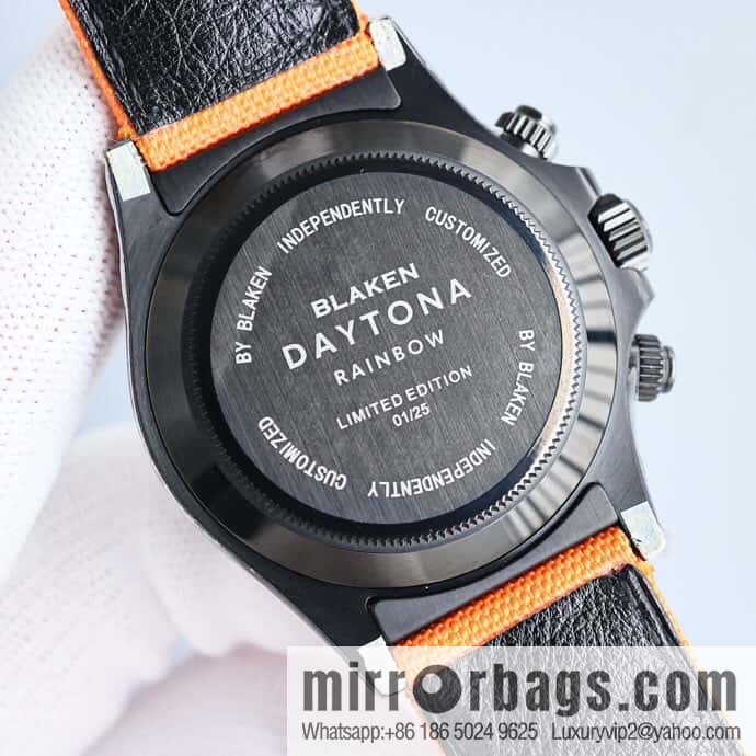 All-black steel Daytona ultra-thin upgraded 12.3mm Daytona Velcro convenient strap style 7750 ultra-thin movement mechanical watch