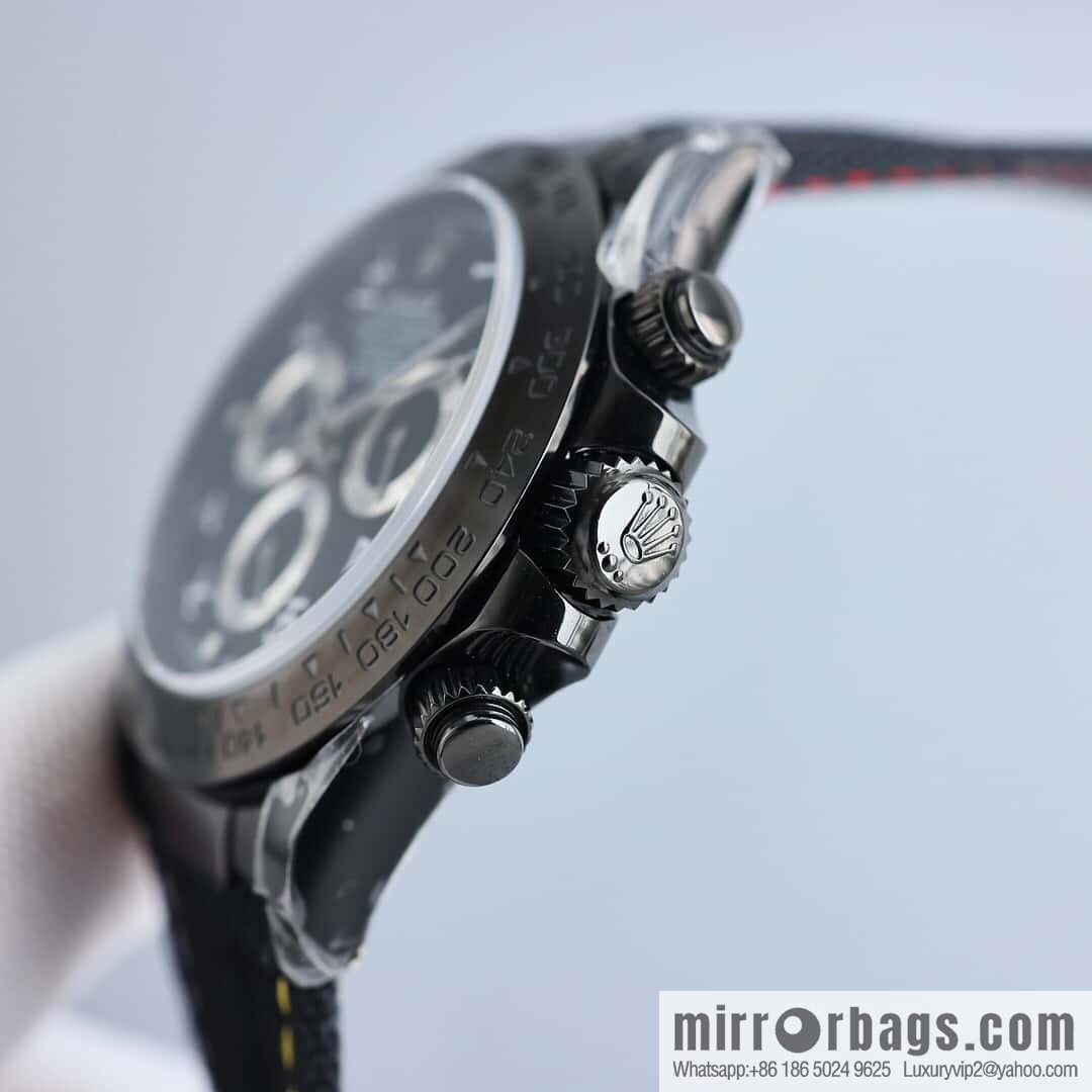 All-black steel Daytona ultra-thin upgraded 12.3mm Daytona Velcro convenient strap style 7750 ultra-thin movement mechanical watch