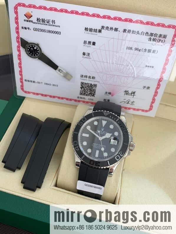 New Yacht Platinum Gold Edition Swiss Original ETA-2824 Movement Watch