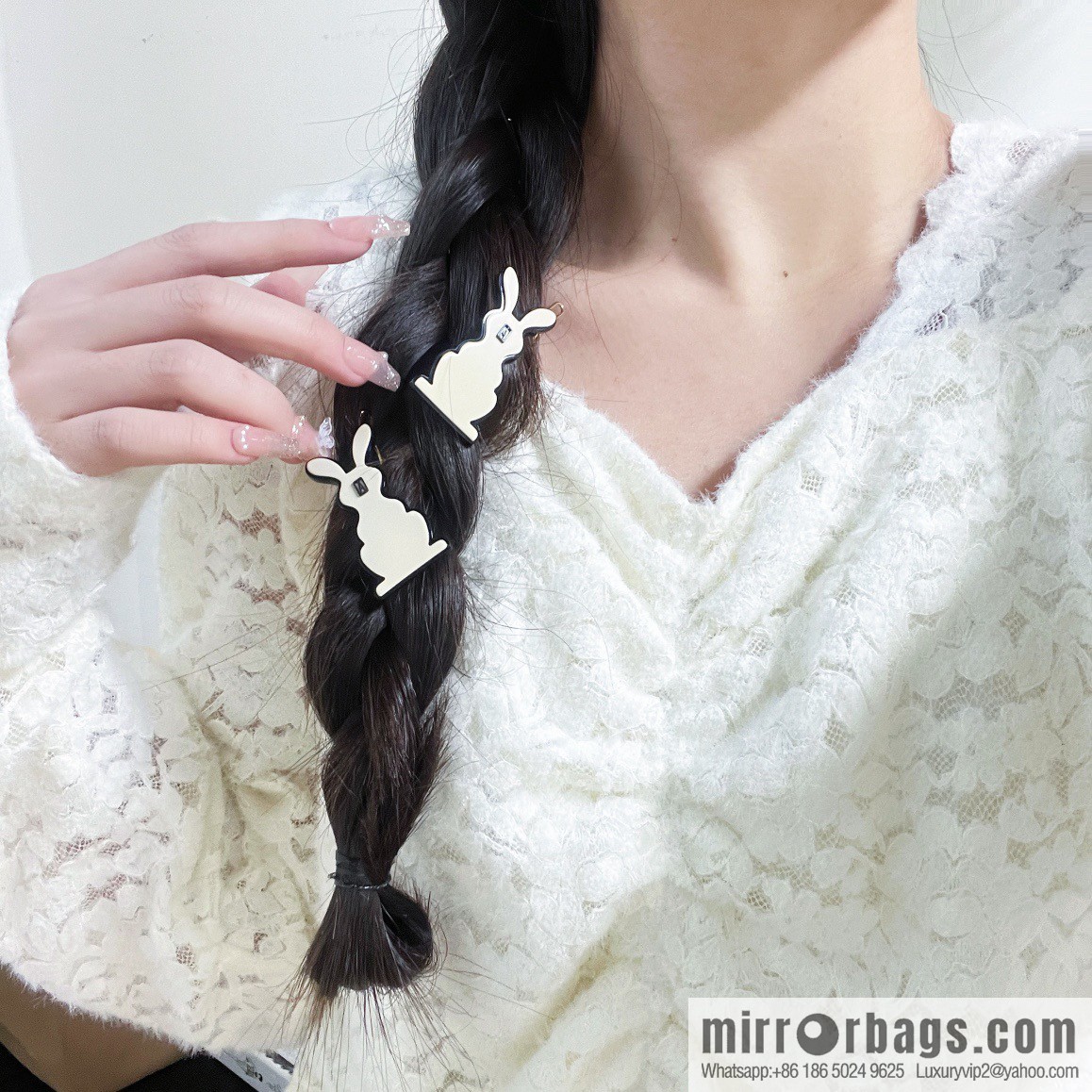 ☀️Alexandre De Paris Alexandre, cute and obedient rabbit side clip bangs clip hair accessories hairpin ☀