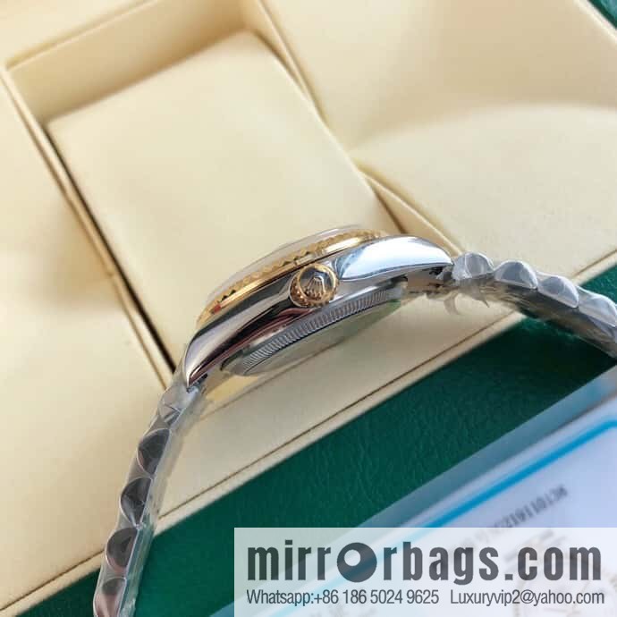 ROLEX-Rolex Diary Women's Natural Diamond Watch with Swiss ETA-2671 Movement