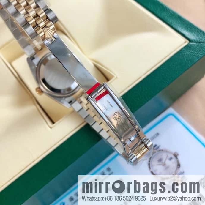 ROLEX-Rolex Diary Women's Natural Diamond Watch with Swiss ETA-2671 Movement