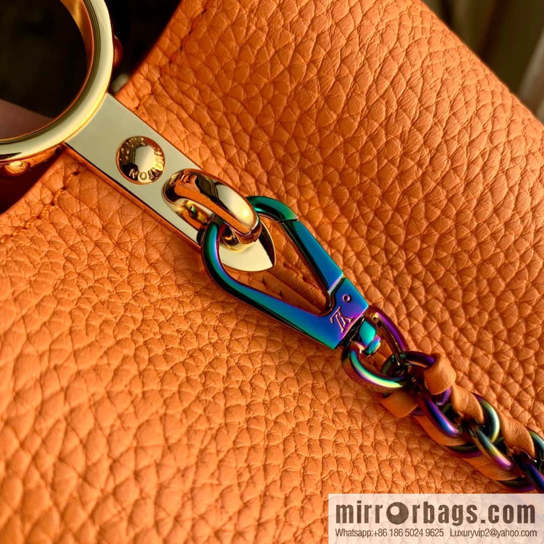 M22055 Coral Orange Capucines Medium Handbag