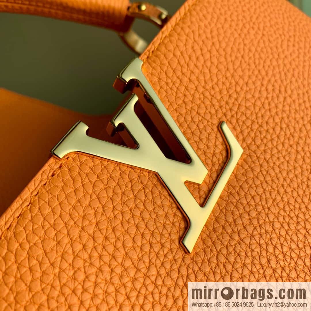 M22055 Coral Orange Capucines Medium Handbag