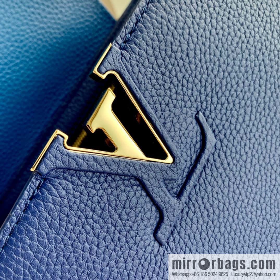 [Exclusive real shot M20844 blue/mini] Capucines mini handbag