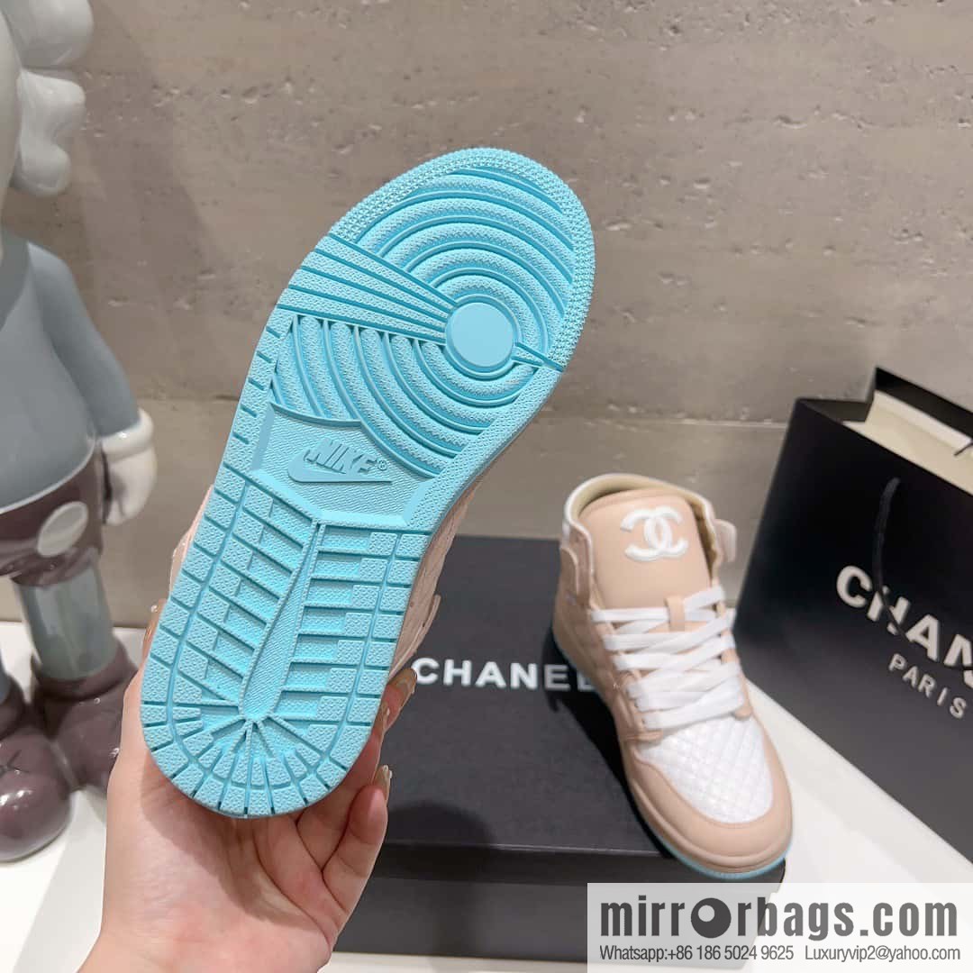 🐰🐰(Top version) 2023 autumn new Chanel AJ joint Internet celebrity Wang fried model [joint high-top casual shoes] Chanel and Nike only one joint cooperation model