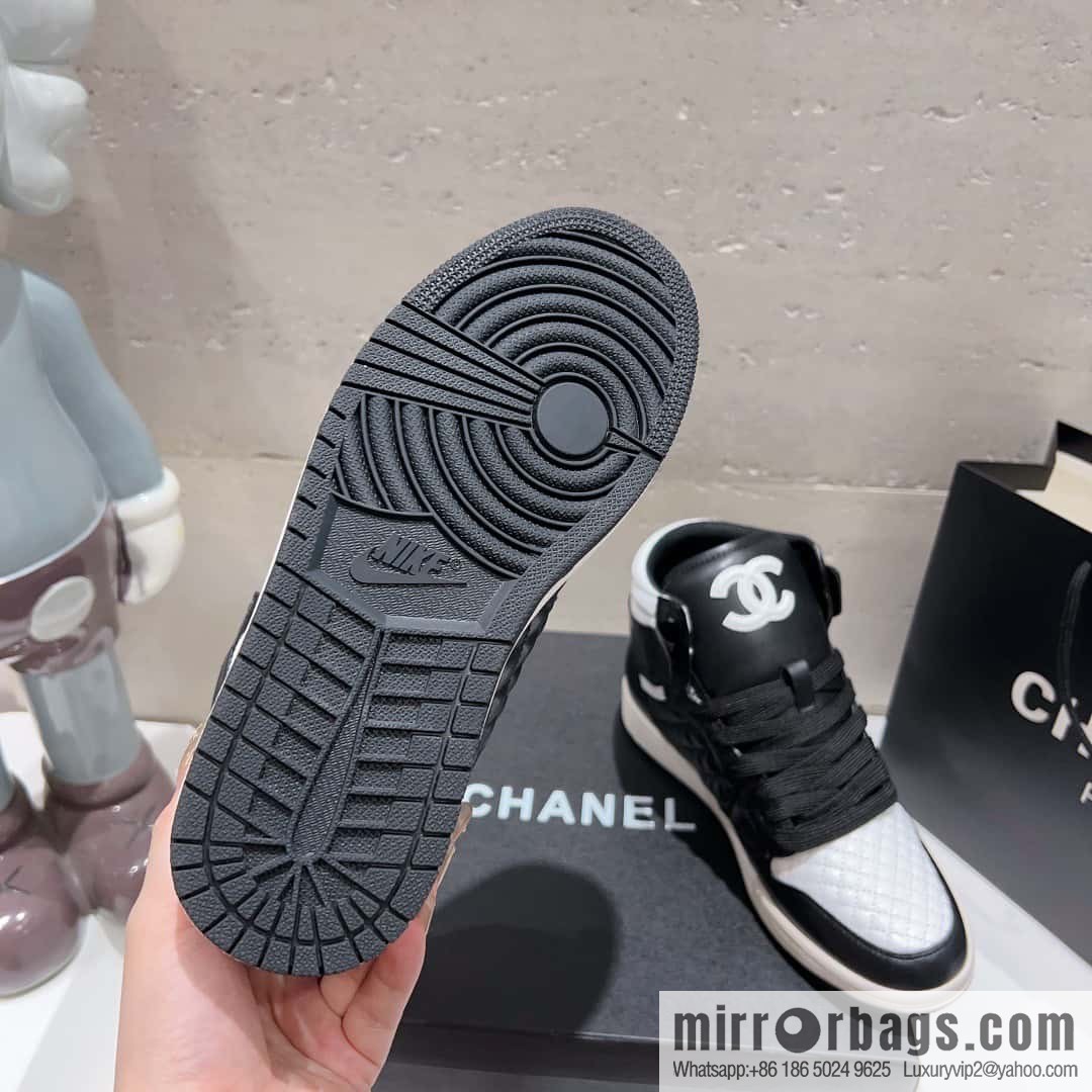 🐰🐰(Top version) 2023 autumn new Chanel AJ joint Internet celebrity Wang fried model [joint high-top casual shoes] Chanel and Nike only one joint cooperation model