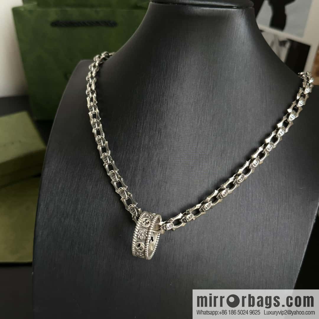 ☀New Gucci Gucci Double G Daisy Ring Necklace ☀