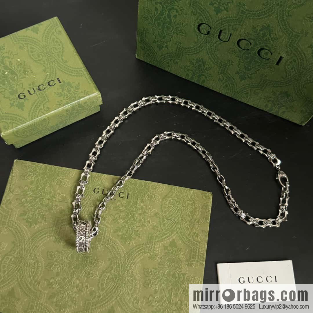 ☀New Gucci Gucci Double G Daisy Ring Necklace ☀