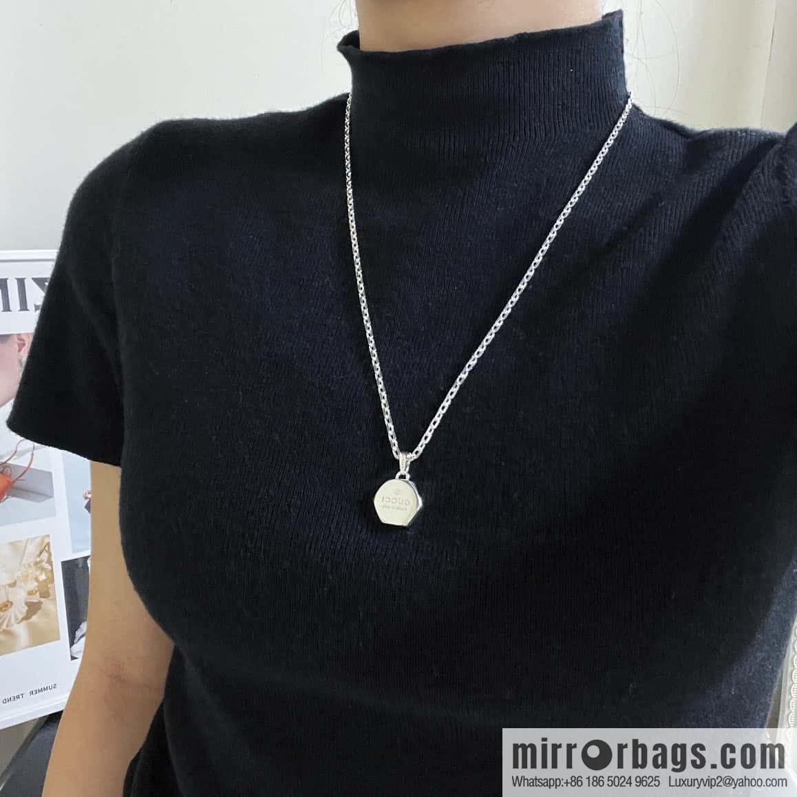 ☀New Gucci Gucci hexagonal necklace, bracelet ☀