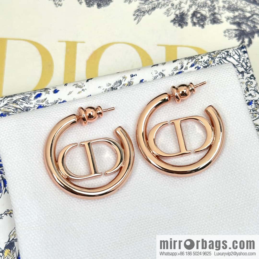 New ☑️ DIOR rose gold CD earrings stud earrings