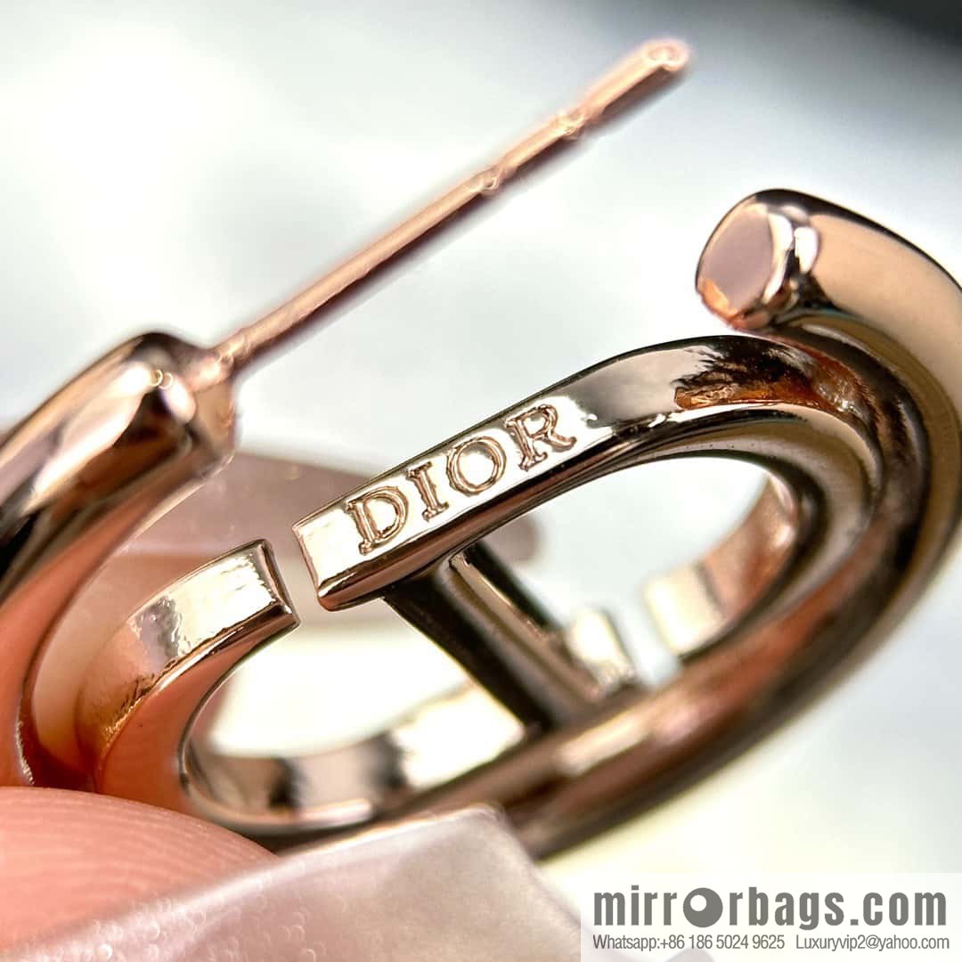 New ☑️ DIOR rose gold CD earrings stud earrings
