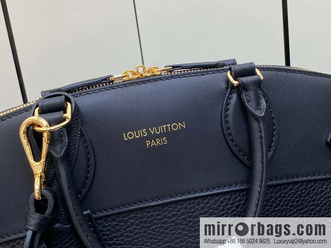 [Original order boutique] M22914 black full leather portable women's bag series Lock It MM handbag M22914 22925 22927 23061 Ays Lock It MM bag