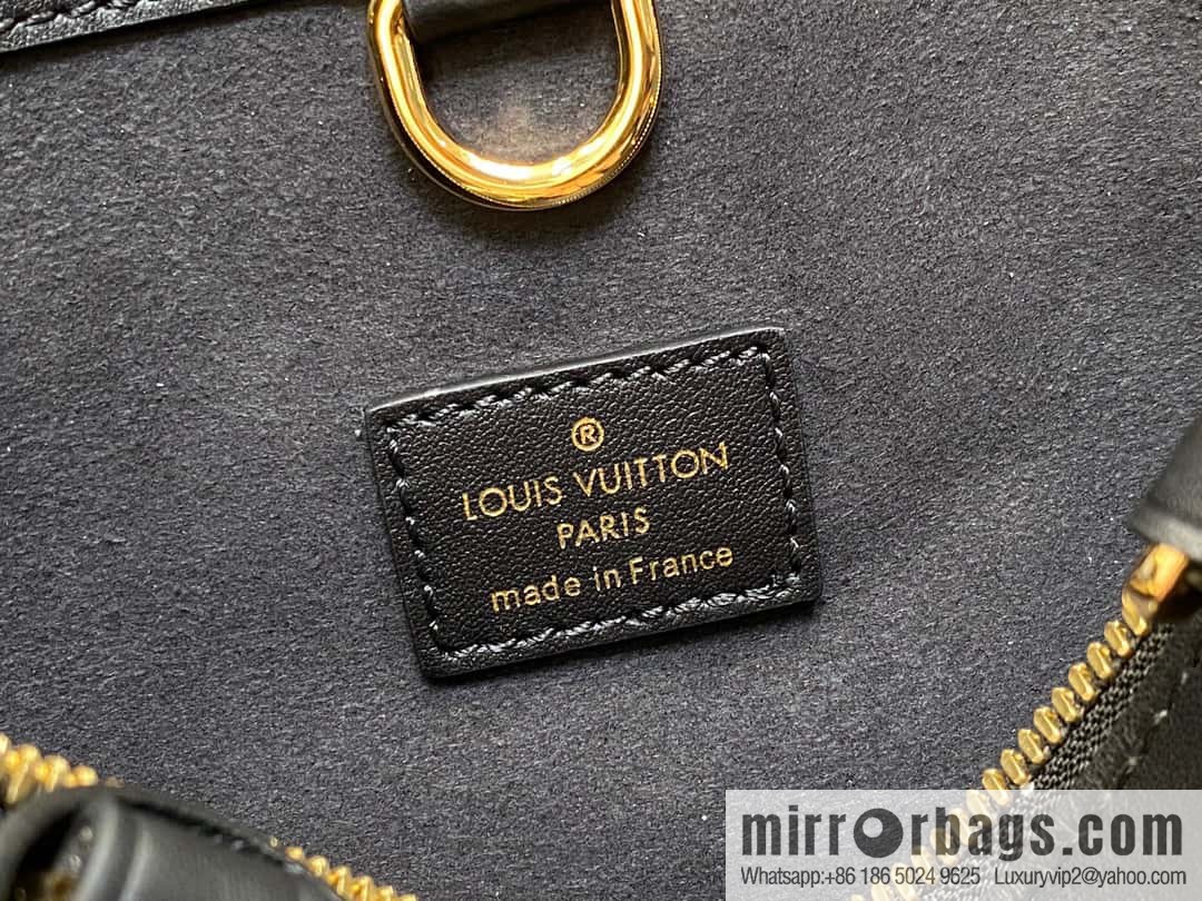 [Original order boutique] M22914 black full leather portable women's bag series Lock It MM handbag M22914 22925 22927 23061 Ays Lock It MM bag