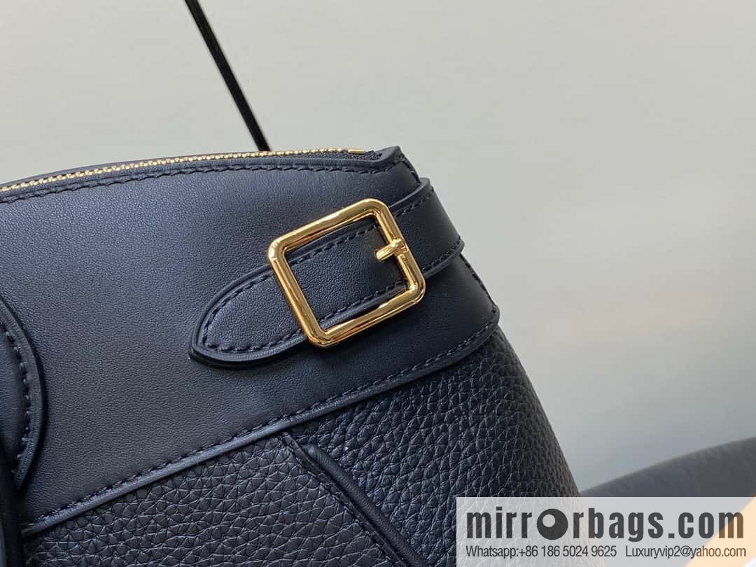 [Original order boutique] M22914 black full leather portable women's bag series Lock It MM handbag M22914 22925 22927 23061 Ays Lock It MM bag