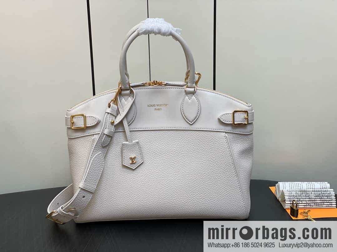 [Original order boutique] M22914 black full leather portable women's bag series Lock It MM handbag M22914 22925 22927 23061 Ays Lock It MM bag