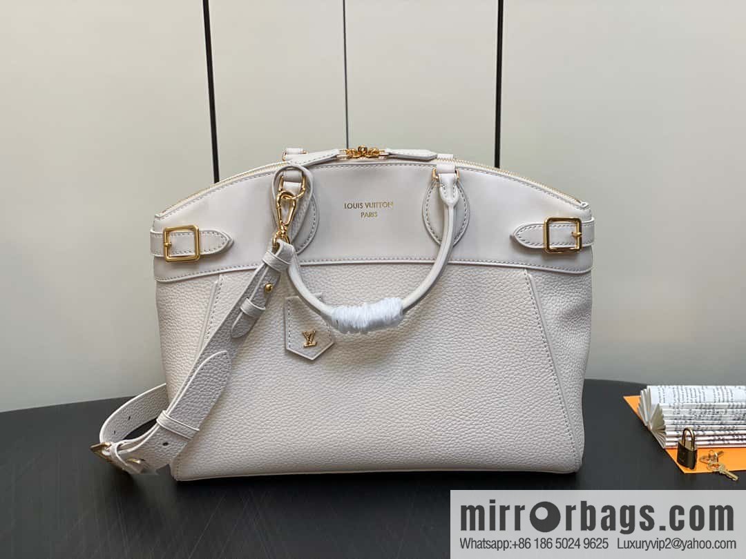 [Original order boutique] M22914 black full leather portable women's bag series Lock It MM handbag M22914 22925 22927 23061 Ays Lock It MM bag