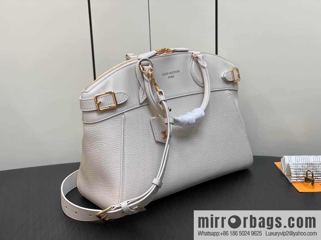 [Original order boutique] M22914 black full leather portable women's bag series Lock It MM handbag M22914 22925 22927 23061 Ays Lock It MM bag