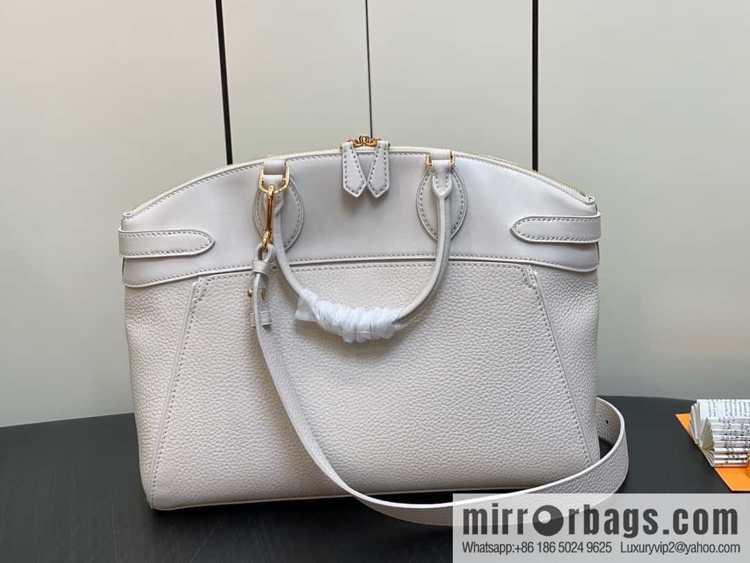 [Original order boutique] M22914 black full leather portable women's bag series Lock It MM handbag M22914 22925 22927 23061 Ays Lock It MM bag