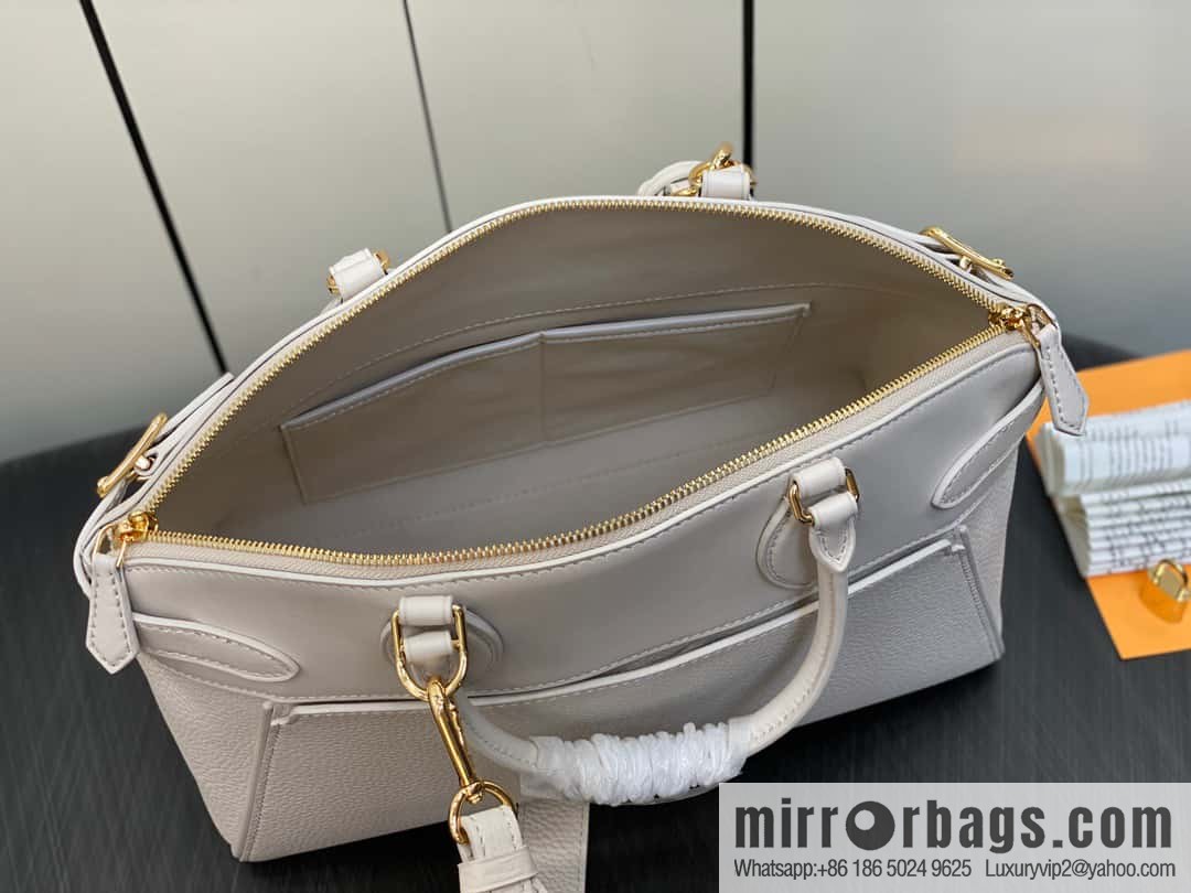[Original order boutique] M22914 black full leather portable women's bag series Lock It MM handbag M22914 22925 22927 23061 Ays Lock It MM bag