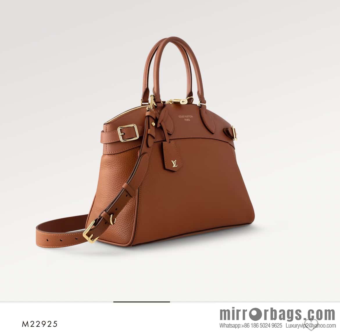[Original order boutique] M22914 black full leather portable women's bag series Lock It MM handbag M22914 22925 22927 23061 Ays Lock It MM bag