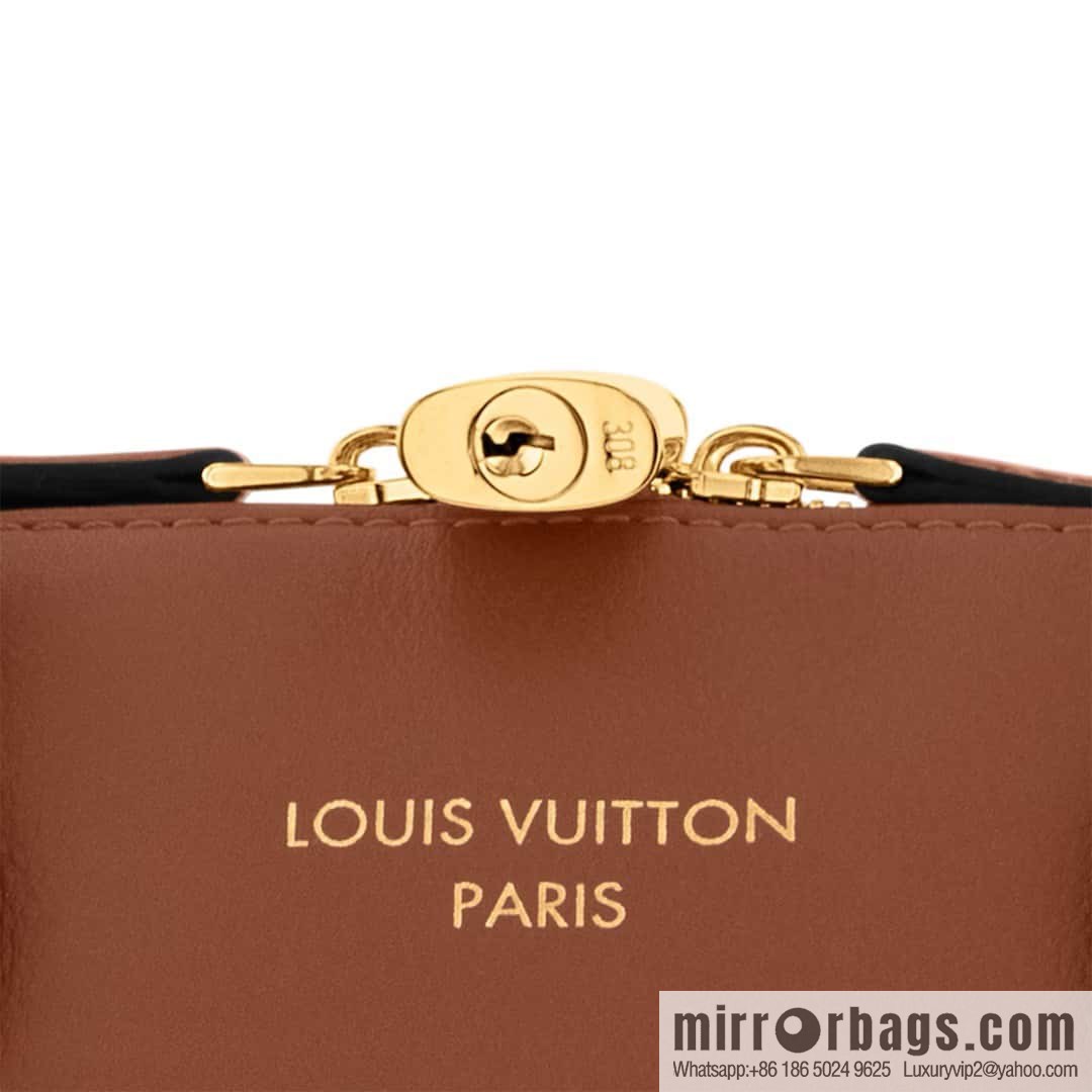 [Original order boutique] M22914 black full leather portable women's bag series Lock It MM handbag M22914 22925 22927 23061 Ays Lock It MM bag