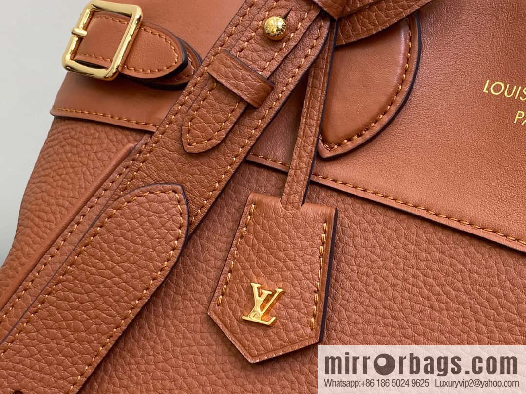 [Original order boutique] M22914 black full leather portable women's bag series Lock It MM handbag M22914 22925 22927 23061 Ays Lock It MM bag