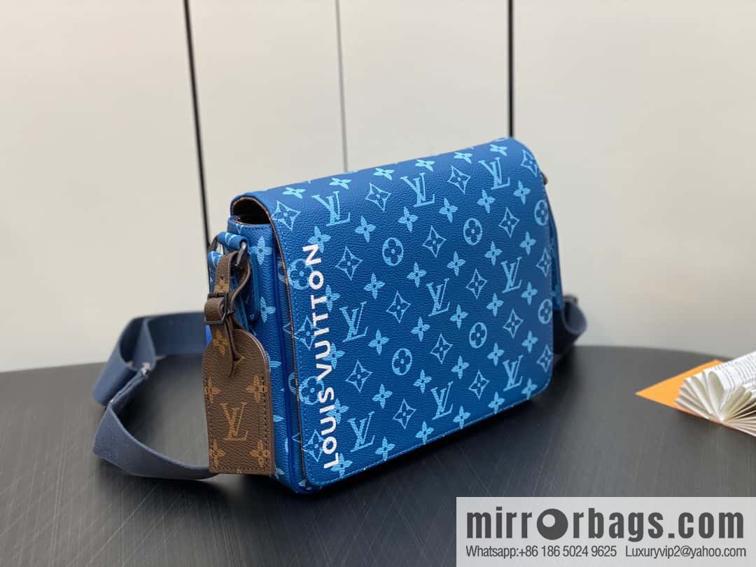 [Original order boutique] M23785 blue silk screen, men's bag messenger bag series District PM messenger bag