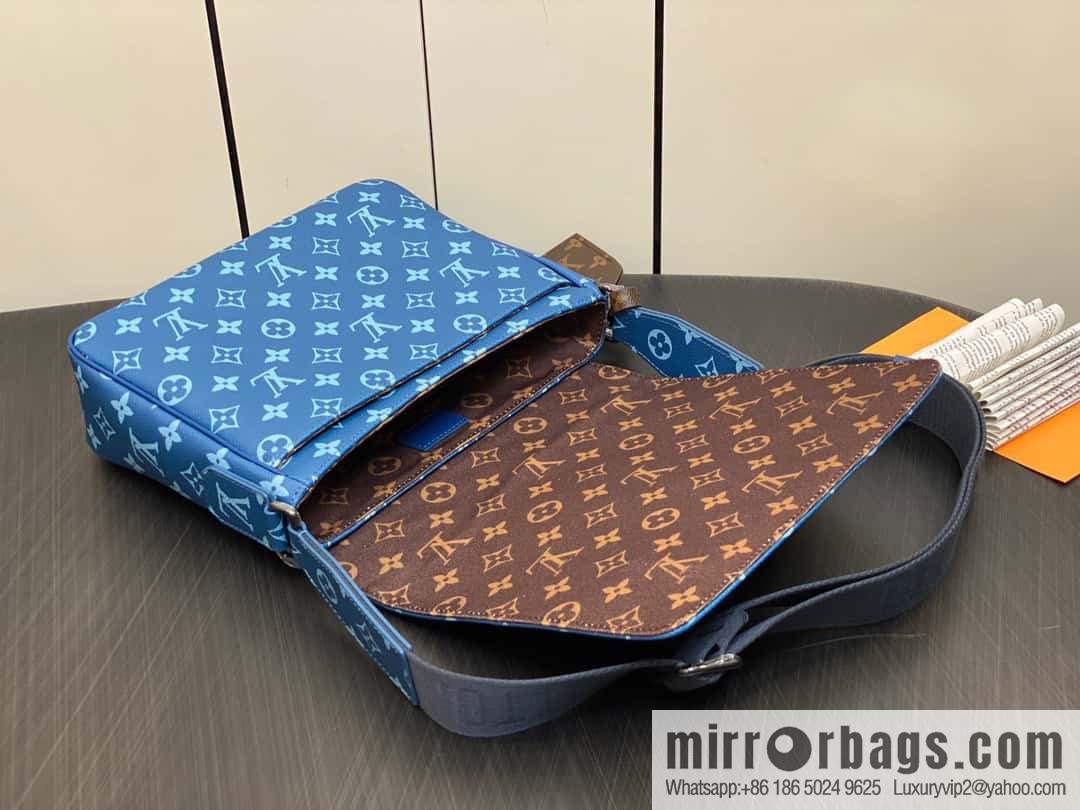 [Original order boutique] M23785 blue silk screen, men's bag messenger bag series District PM messenger bag