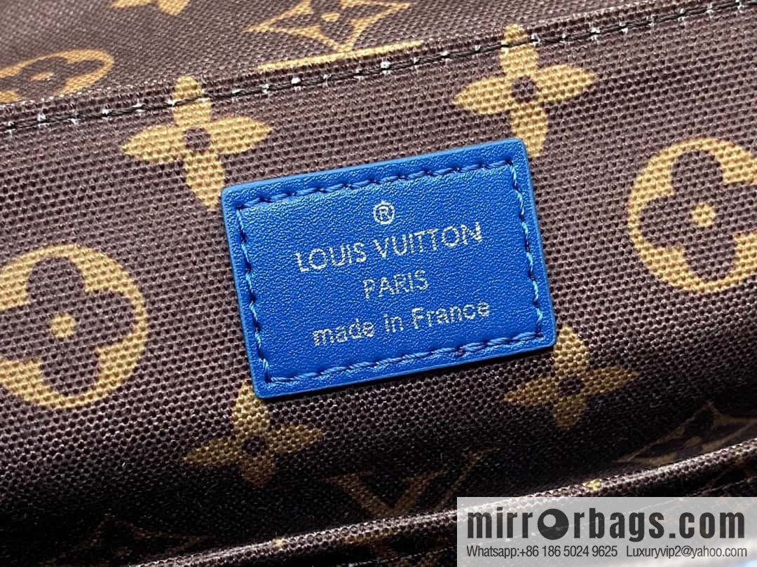 [Original order boutique] M23785 blue silk screen, men's bag messenger bag series District PM messenger bag