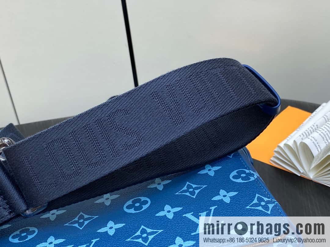 [Original order boutique] M23785 blue silk screen, men's bag messenger bag series District PM messenger bag