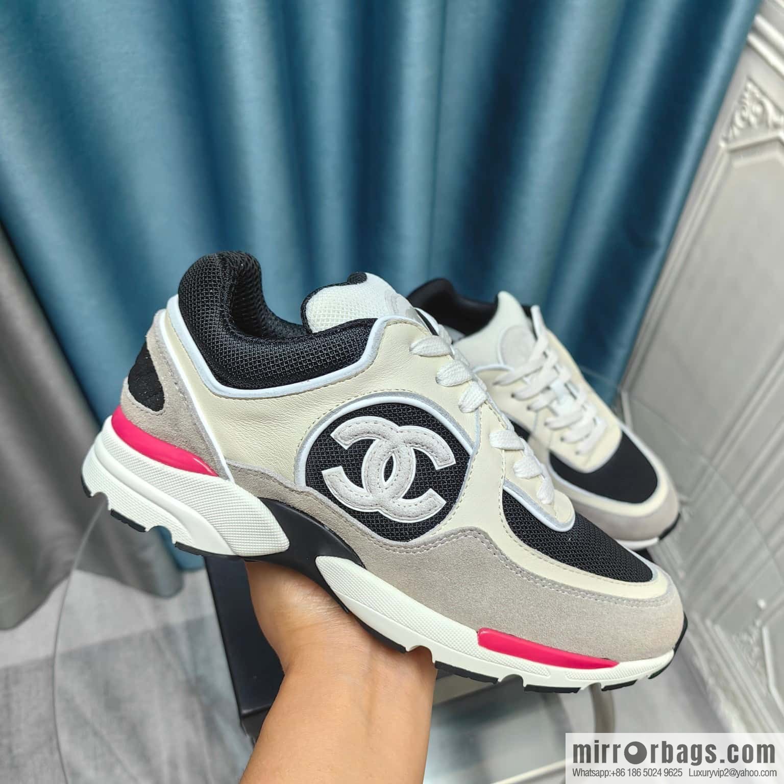 🐰🐰CHANE Xiaoxiang platform panda board shoes sneakers, Chanel 2023ss hot panda shoes 🐼 color scheme platform casual sneakers board shoes