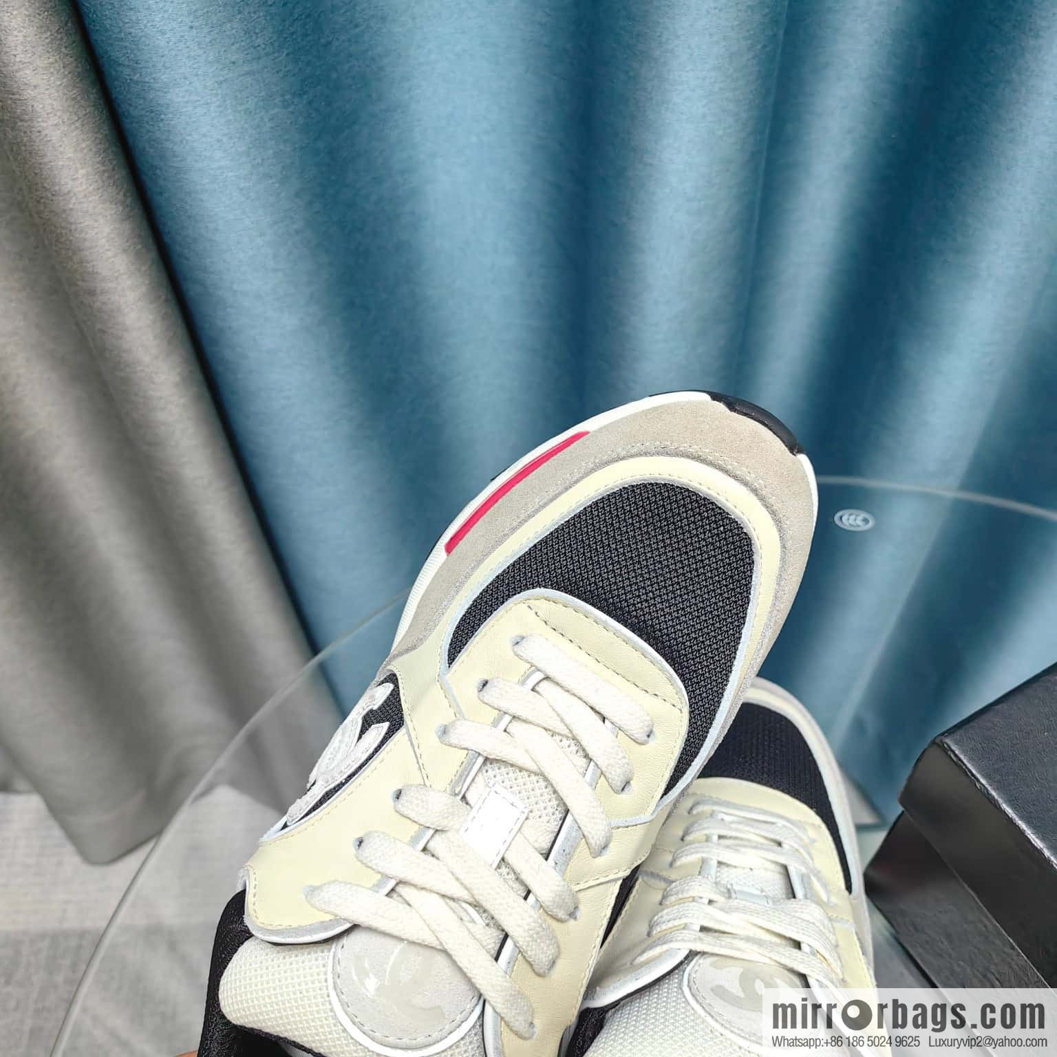 🐰🐰CHANE Xiaoxiang platform panda board shoes sneakers, Chanel 2023ss hot panda shoes 🐼 color scheme platform casual sneakers board shoes
