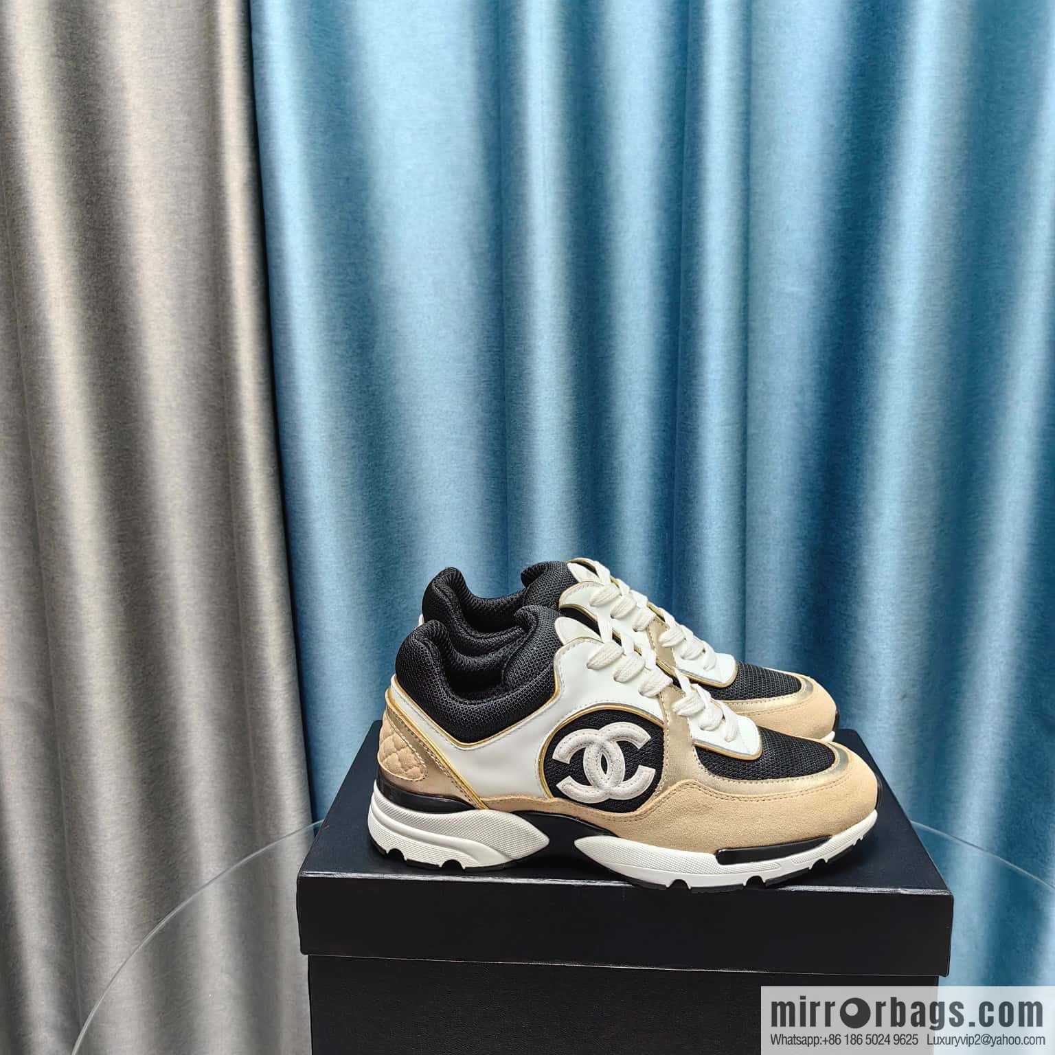 🐰🐰CHANE Xiaoxiang platform panda board shoes sneakers, Chanel 2023ss hot panda shoes 🐼 color scheme platform casual sneakers board shoes