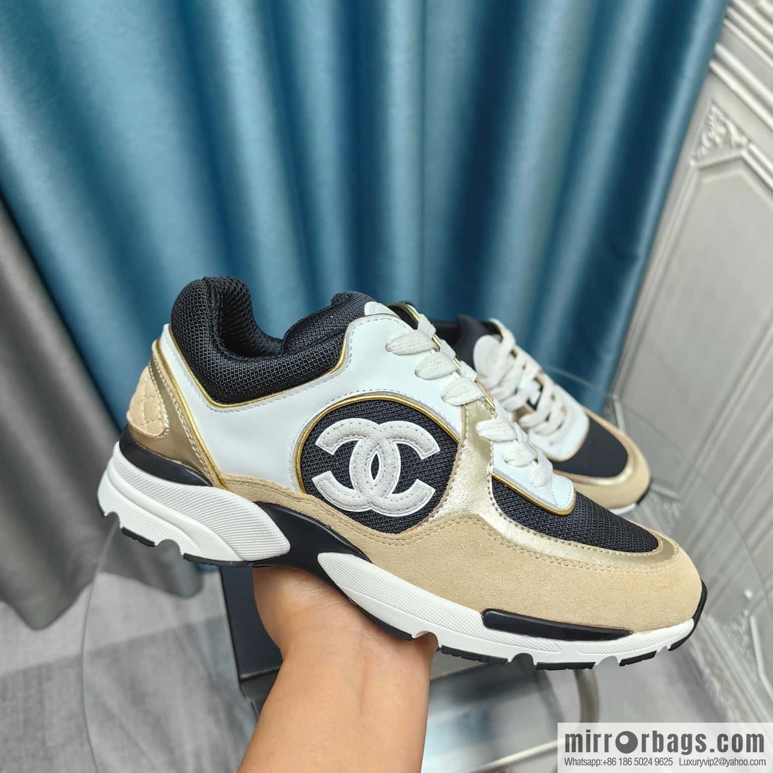🐰🐰CHANE Xiaoxiang platform panda board shoes sneakers, Chanel 2023ss hot panda shoes 🐼 color scheme platform casual sneakers board shoes