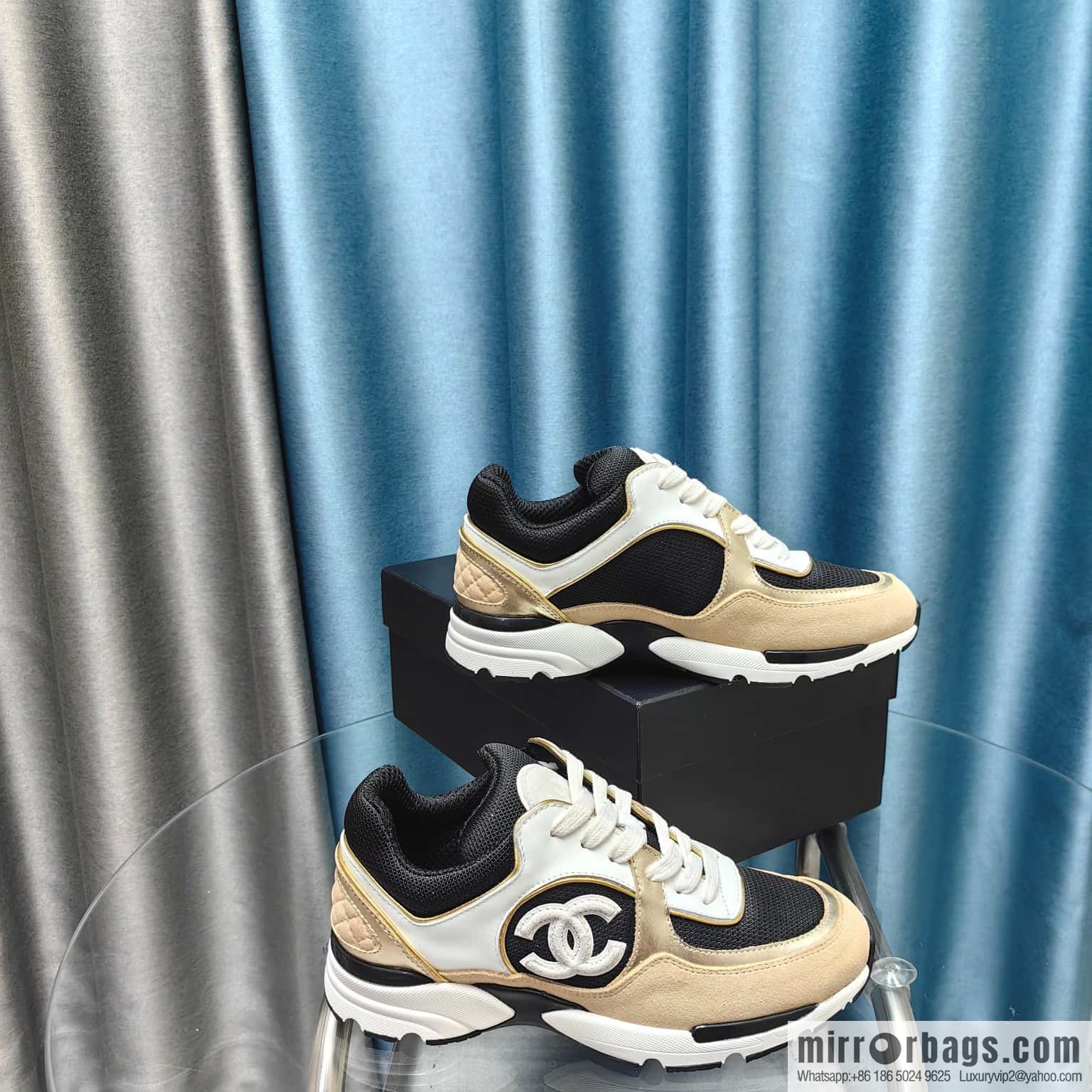 🐰🐰CHANE Xiaoxiang platform panda board shoes sneakers, Chanel 2023ss hot panda shoes 🐼 color scheme platform casual sneakers board shoes